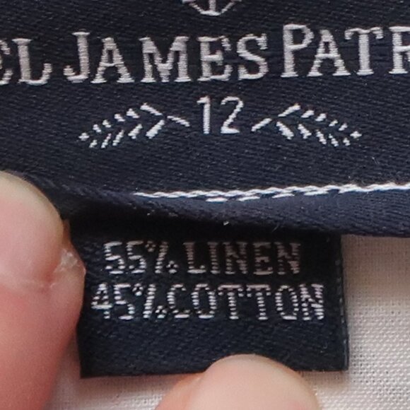 Kiel James Patrick Linen Cotton Nautical Print Shift Dress Blue White Size 12 - Picture 5 of 9